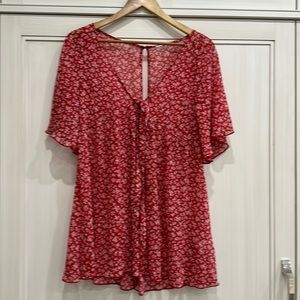 Tularosa from Revolve mini dress in cherry floral size small